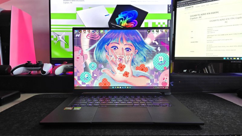 GIGABYTE AERO X16 è equipaggiato con processore AMD Ryzen AI 7 350 e GPU NVIDIA GeForce RTX 5070 Laptop