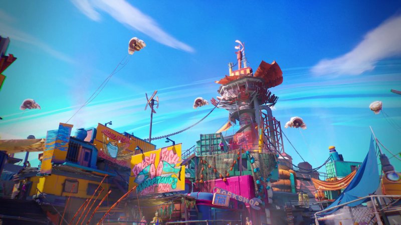 L'art design del gioco sembra il perfetto punto d'incontro tra Bioshock Infinite e Sunset Overdrive