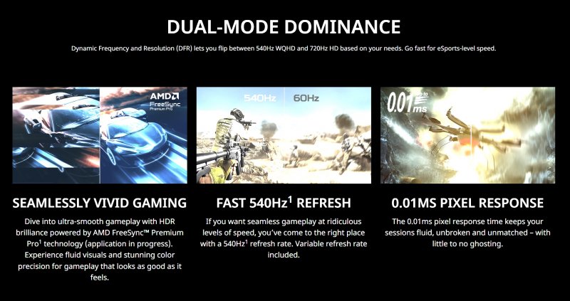 Alcune delle caratteristiche del monitor Acer