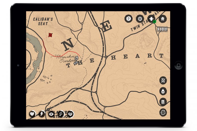 La companion app di Red Dead Redemption 2 su un tablet