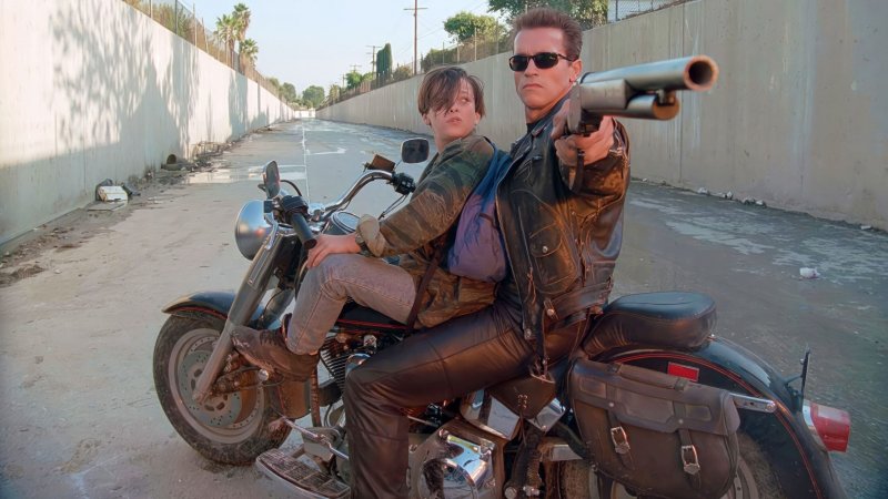 a differenza del primo capitolo, in Terminator 2, Schwarzenegger interpreta il cyborg buono che vuole salvare John Connor