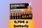 Batterie Duracell Plus AA (Confezione da 20) in forte sconto su Amazon Italia: per fare scorta risparmiando - Notizia