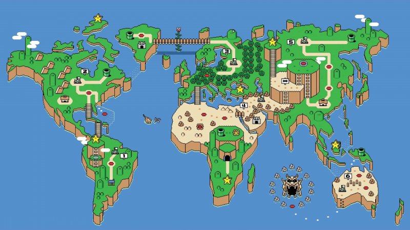 Super Mario World Map Uhd 4K Wallpaper Super Mario World Map Uhd 4K Wallpaper
