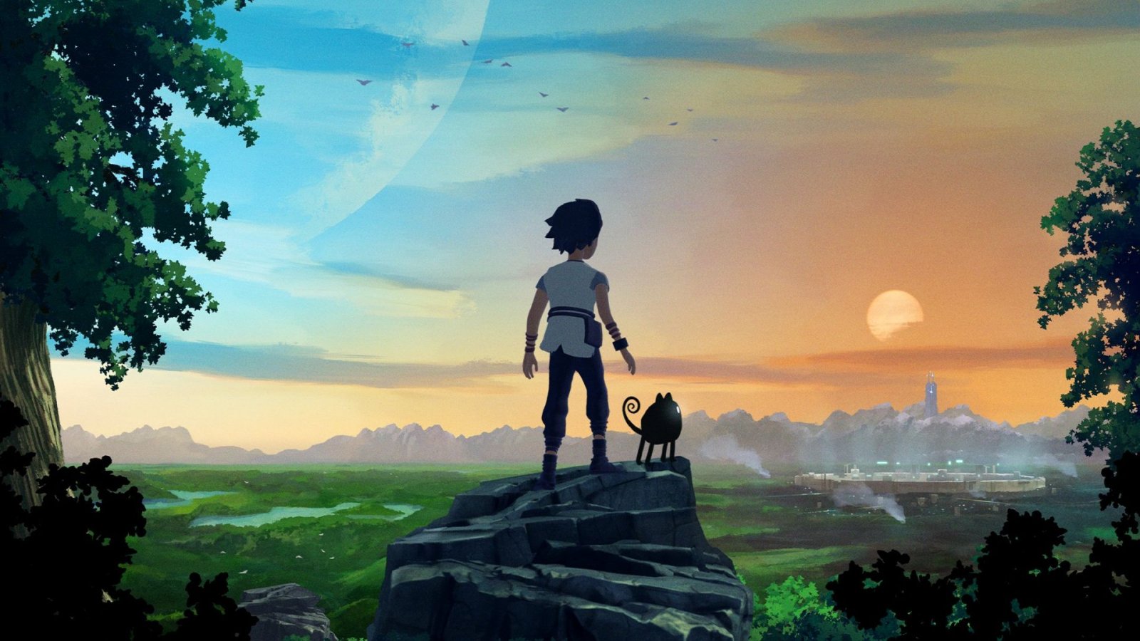 L'artwork di Planet of Lana II: Children of the Leaf con i due protagonisti Lana e Mui