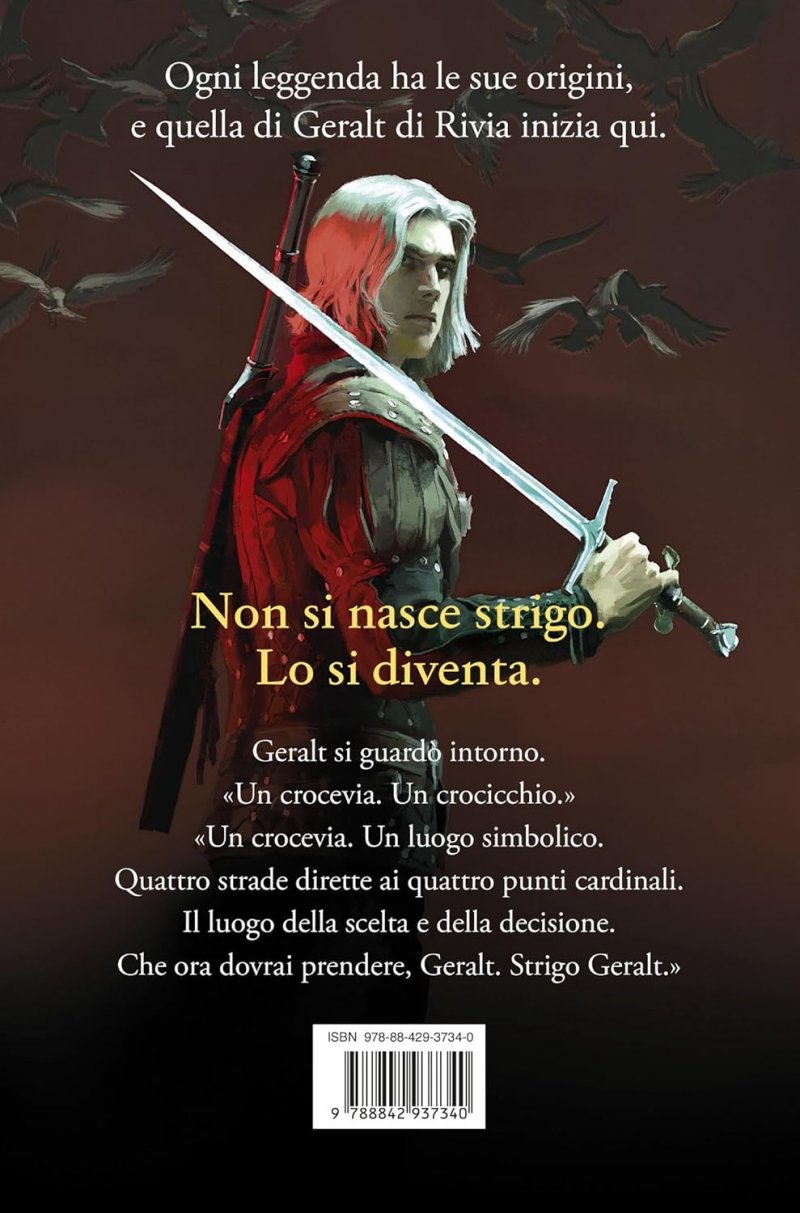 La quarta di copertina di The Witcher: Il Crocevia dei corvi La quarta di copertina di The Witcher: Il Crocevia dei corvi