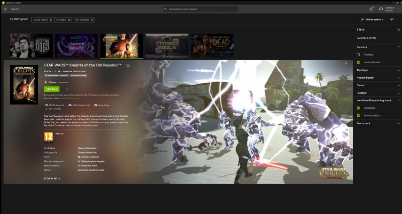 La procedura di installazione è immediata e sfrutta la velocità dei server NVIDIA La procedura di installazione è immediata e sfrutta la velocità dei server NVIDIA