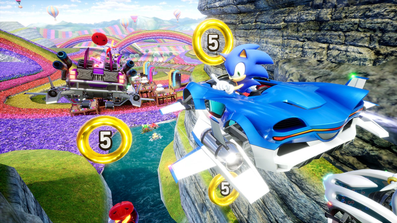 Sonic sfreccia in Sonic Racing: CrossWorlds