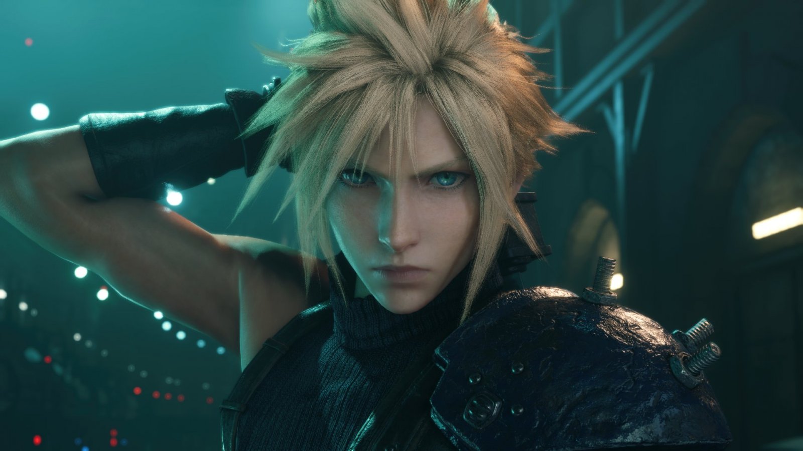 Cloud in una scena di Final Fantasy 7 Remake