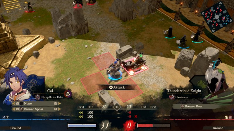 Una scena di combattimento di Fire Emblem: Fortune's Weave Una scena di combattimento di Fire Emblem: Fortune's Weave