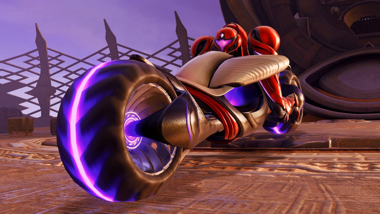 Samus a bordo della sua moto in Metroid Prime 4: Beyond