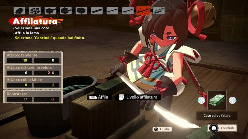 La fabbricazione della spada è una delle dinamiche più controverse di Towa