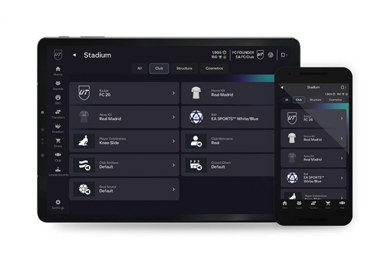 La companion app di EA Sports FC 26 su smartphone e tablet La companion app di EA Sports FC 26 su smartphone e tablet