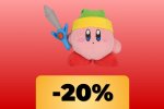 Peluche ufficiale di Kirby con spada da 10 cm in offerta su Amazon - Notizia
