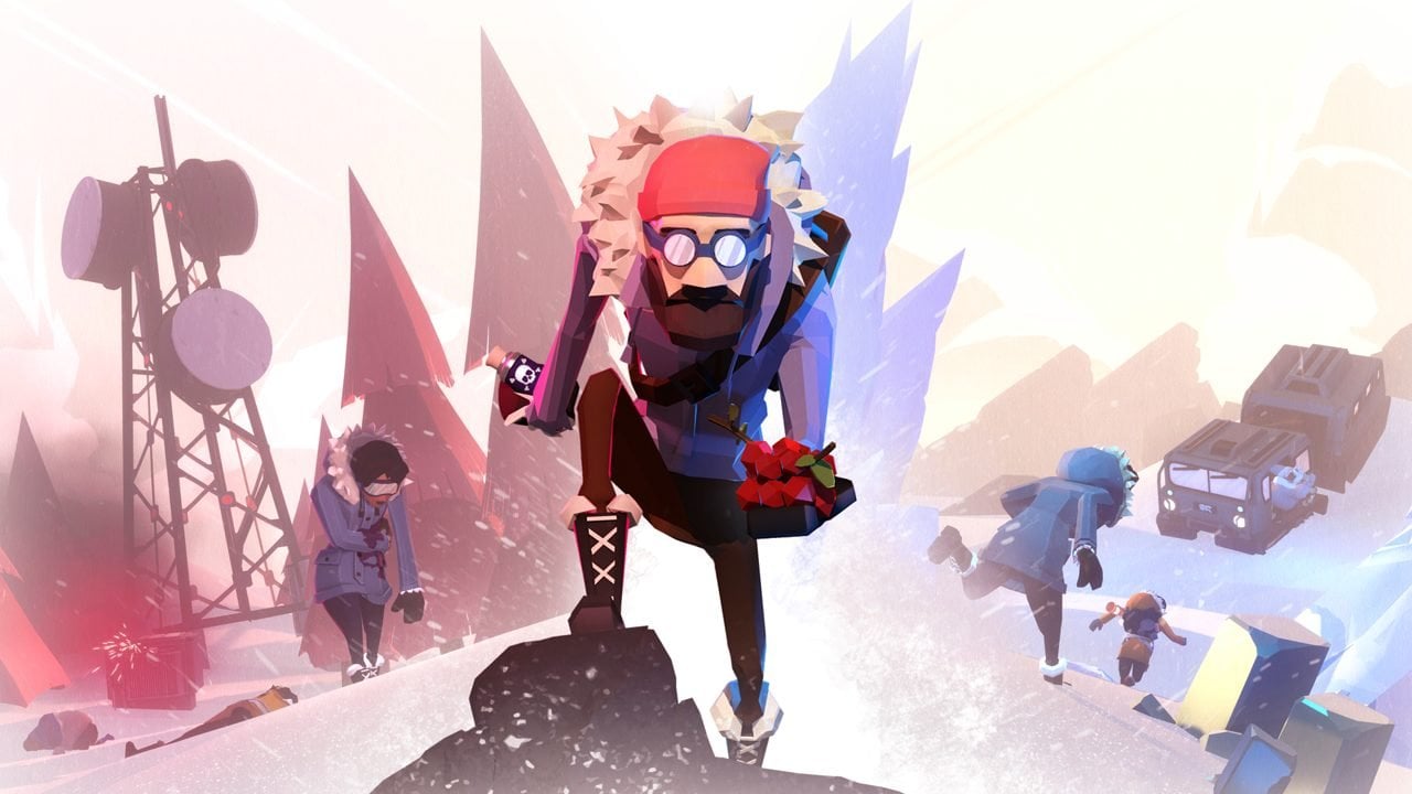 Il protagonista di Project Winter in mezzo a una foresta innevata