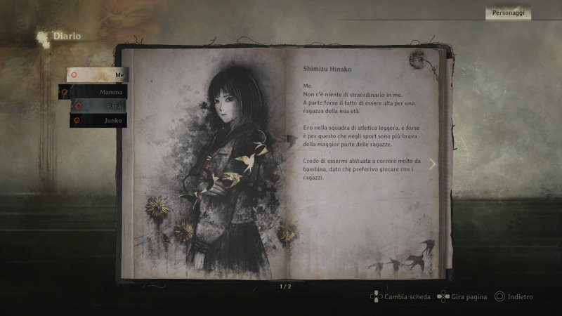 Il diario di Hinako è una perla: completamente illustrato, viene aggiornato dopo ogni dialogo e ogni documento
