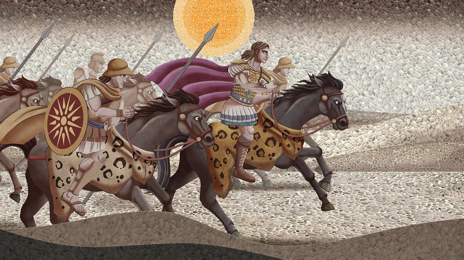 Un'illustrazione su Alessandro Magno dal DLC dedicato di Age Of Empires 2: DE