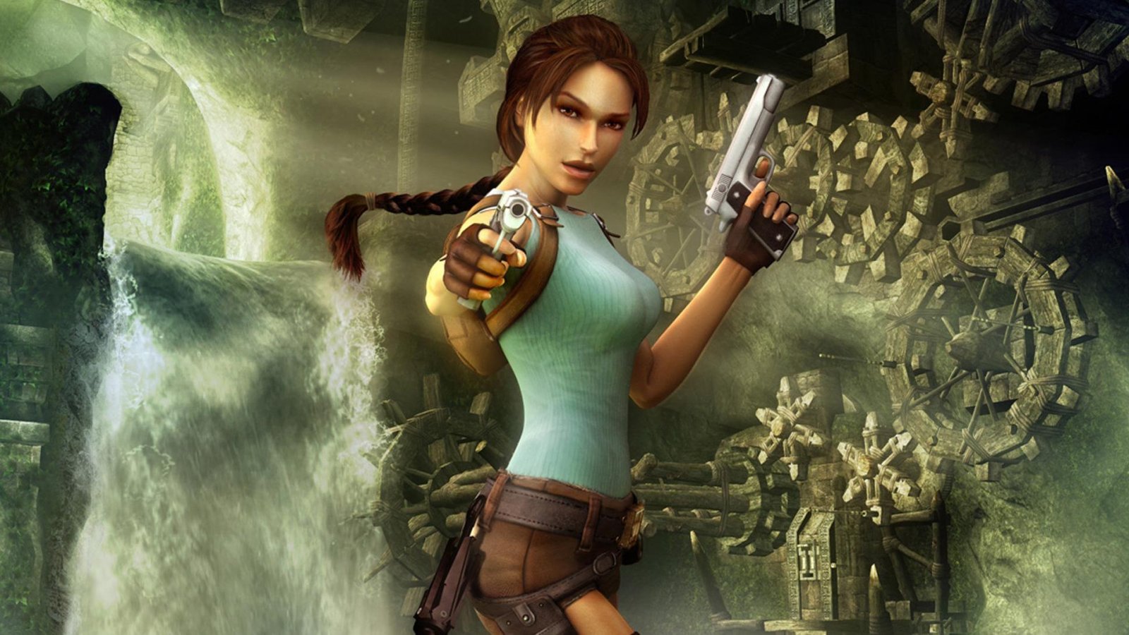 Lara Croft in un artwork di Tomb Raider Anniversary