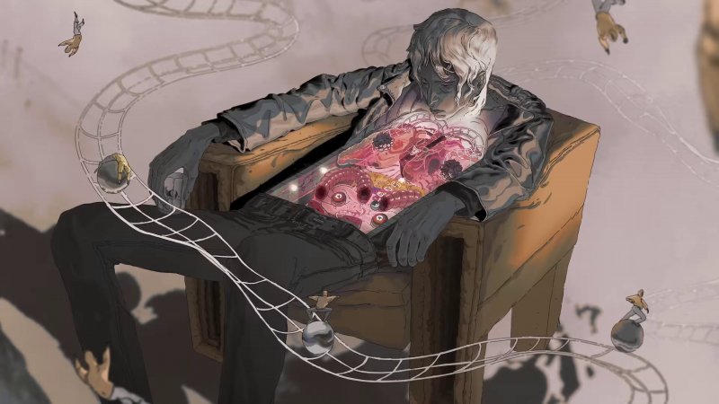 Un Pinball fatto con gli organi all'interno della propria cassa toracica è assolutamente un'immagine che ci aspettiamo da ZA/UM