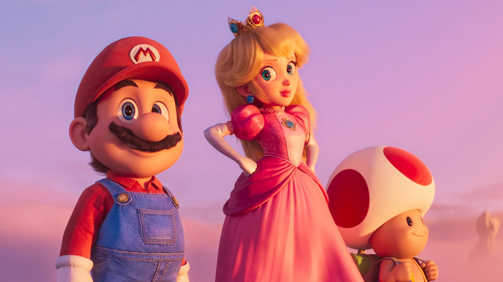 Mario, Peach e Toad in Super Mario Il Film