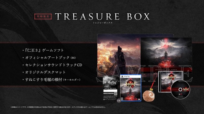 L'immagine della Treasure Box Edition di Nioh 3