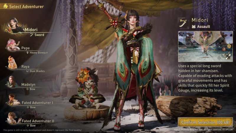 Midori è una degli Avventurieri dotata di abilità e mosse uniche che potremo sbloccare e impersonare in Monster Hunter Outlanders