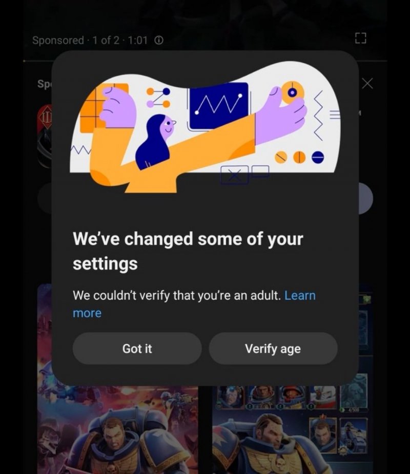 L'IA verificherà se avete più o meno di 18 anni