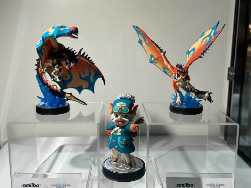 I tre amiibo di Monster Hunter Stories 3: Twisted Reflection