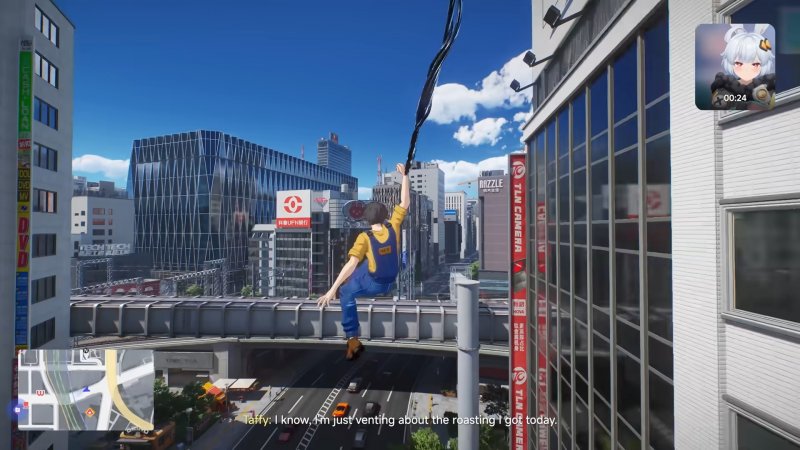 Una sequenza di navigazione stile Spider-Man