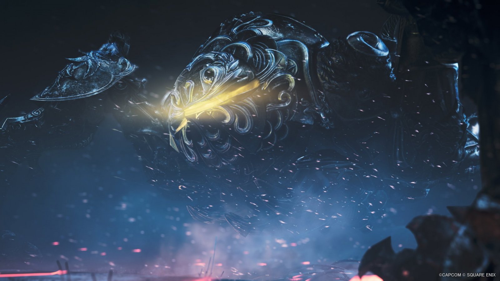 Monster Hunter Wilds svela la versione potenziata di Omega Planetes e nuove armi di FF14 con un trailer