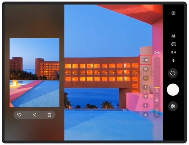 Samsung Galaxy TriFold e lo zoom 100x