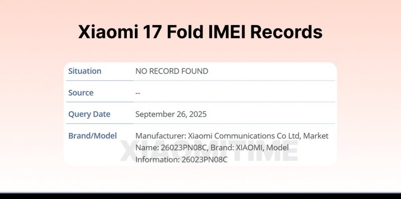 Xiaomi 17 Fold - Fonte: XiaomiTime