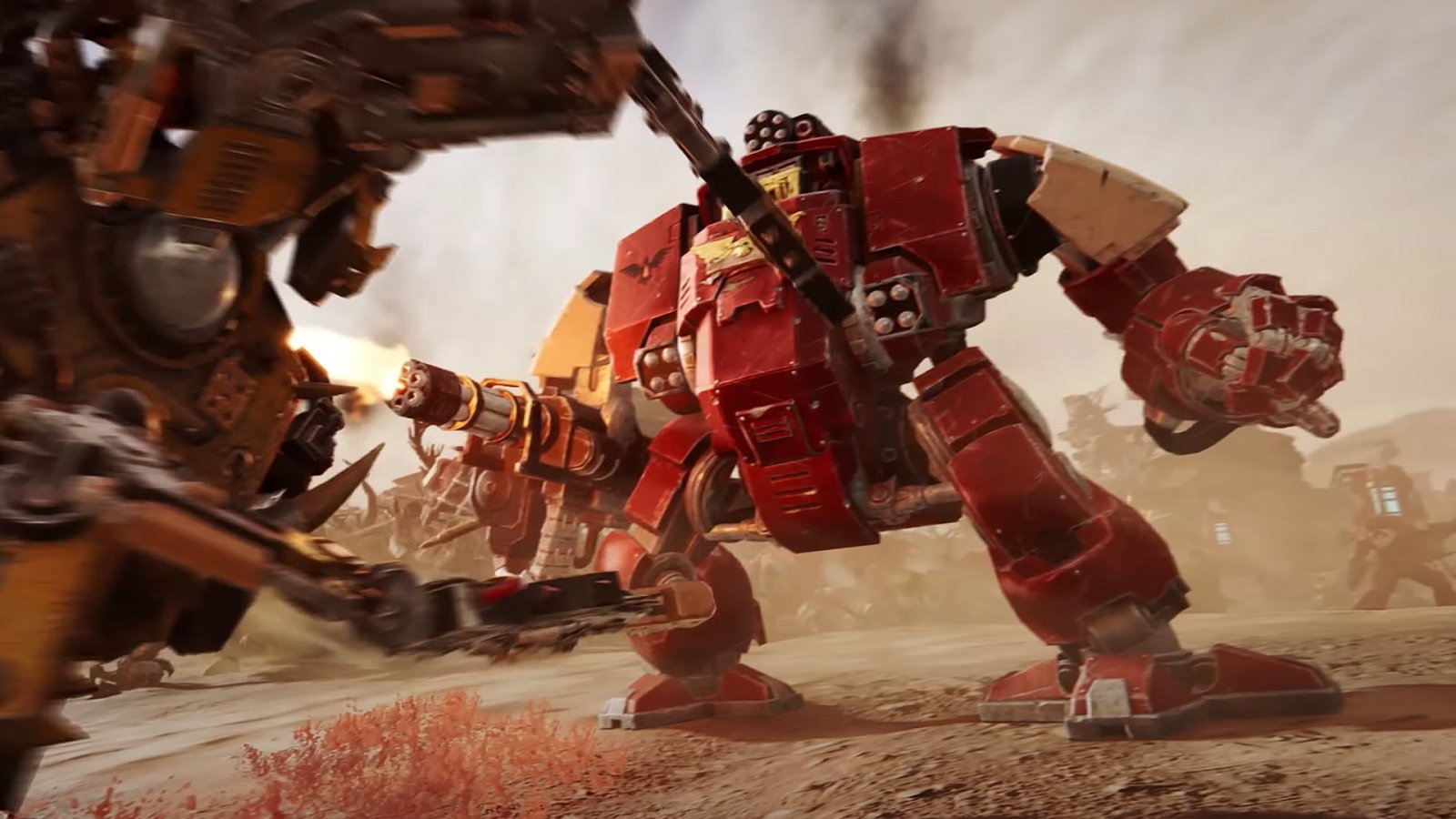 Un Dreadnought sotto attacco in Warhammer 40.000: Dawn of War 4