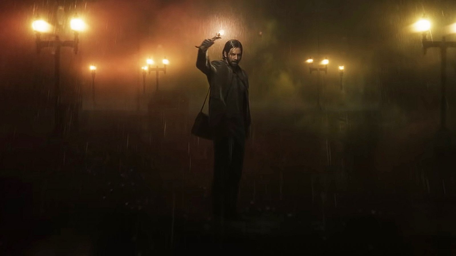 Alan Wake nel suo luogo oscuro in Alan Wake 2