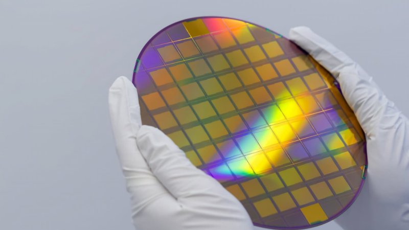 Un wafer di chip Un wafer di chip