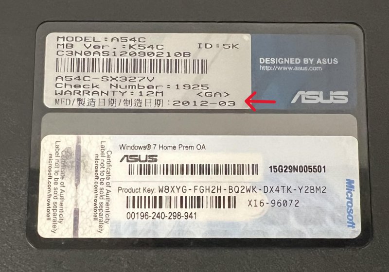 Dove trovare la data di fabbricazione del prodotto