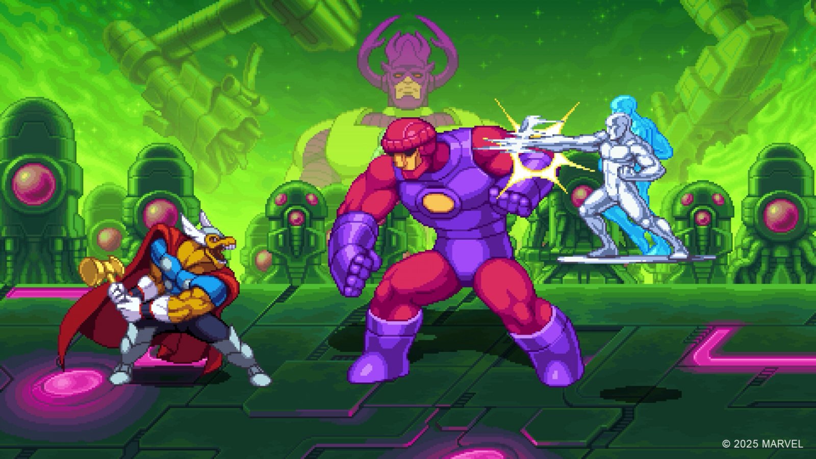 Beta Ray Bill contro una Sentinella in Marvel Cosmic Invasion