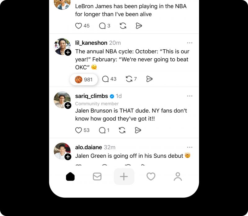 Il tasto like personalizzato della community NBA