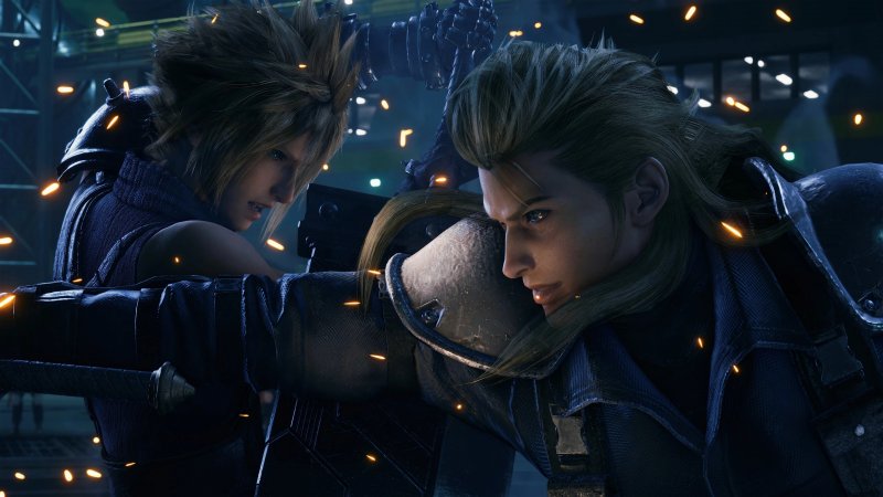 Cloud e Rufus combattono Cloud e Rufus combattono