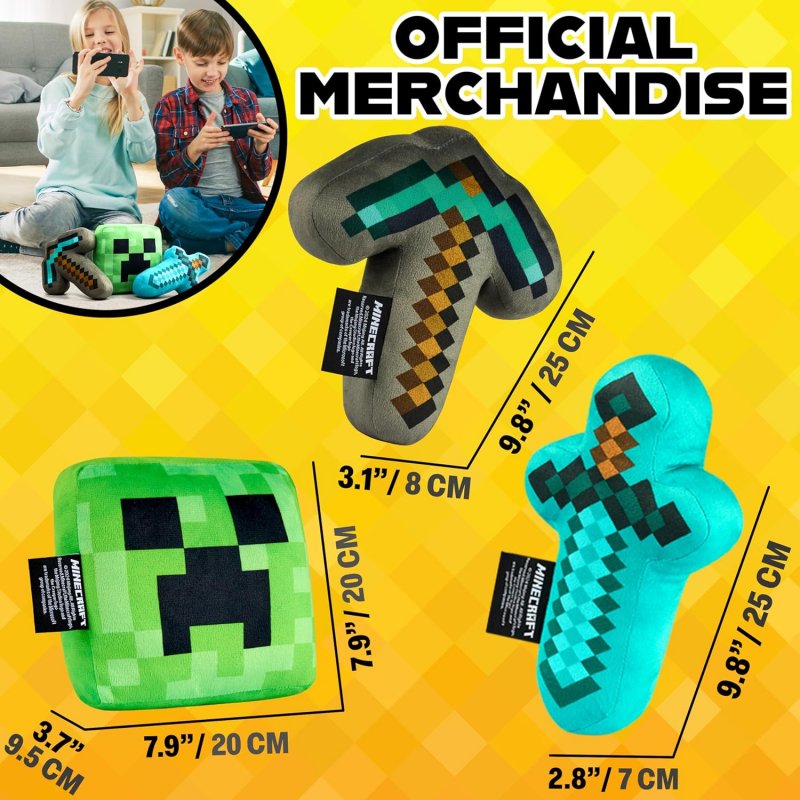 Le dimensioni dei peluche di Minecraft Le dimensioni dei peluche di Minecraft