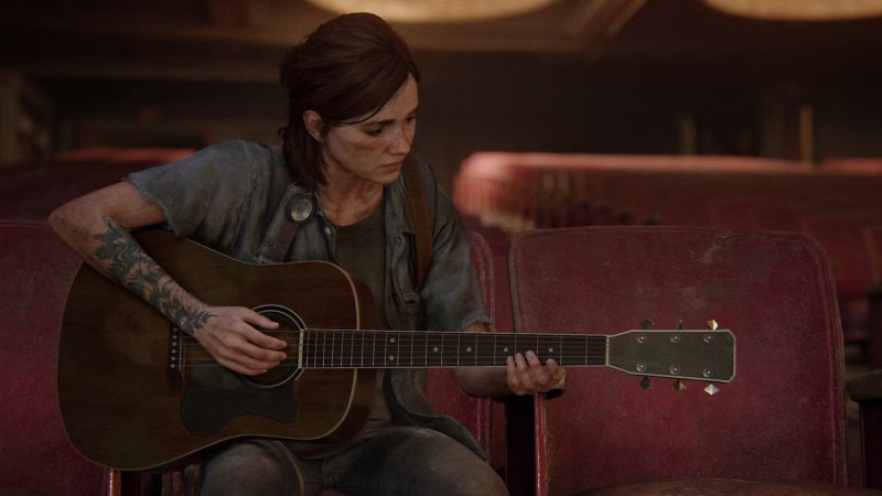 La chitarra è una costante nel viaggio di Ellie: i momenti in cui suona riassumono perfettamente l'evoluzione della protagonista. La chitarra è una costante nel viaggio di Ellie: i momenti in cui suona riassumono perfettamente l'evoluzione della protagonista.
