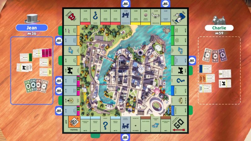 Il tabellone di Monopoly 2024 visto dall'alto Il tabellone di Monopoly 2024 visto dall'alto