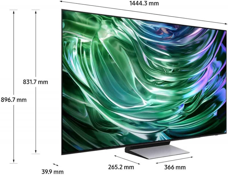Le dimensioni Samsung TV QE65S94DAEXZT Le dimensioni Samsung TV QE65S94DAEXZT