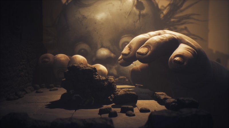 Nelle battute iniziali, fuggiamo da un enorme e mostruoso bambolotto Nelle battute iniziali, fuggiamo da un enorme e mostruoso bambolotto