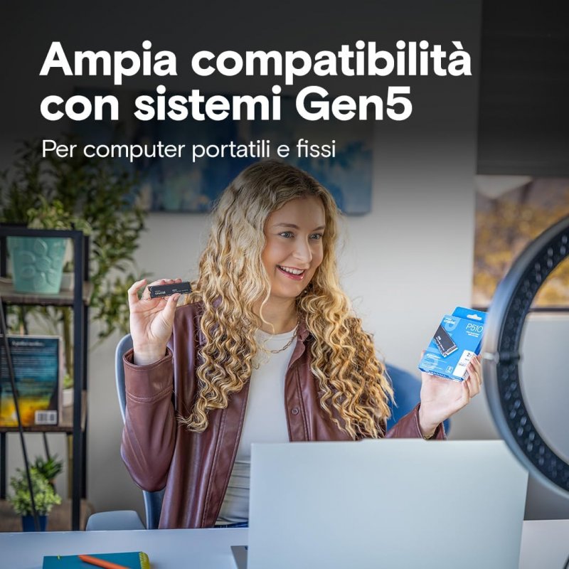 L'SSD Crucial P510 è compatibile con notebook e computer desktop L'SSD Crucial P510 è compatibile con notebook e computer desktop