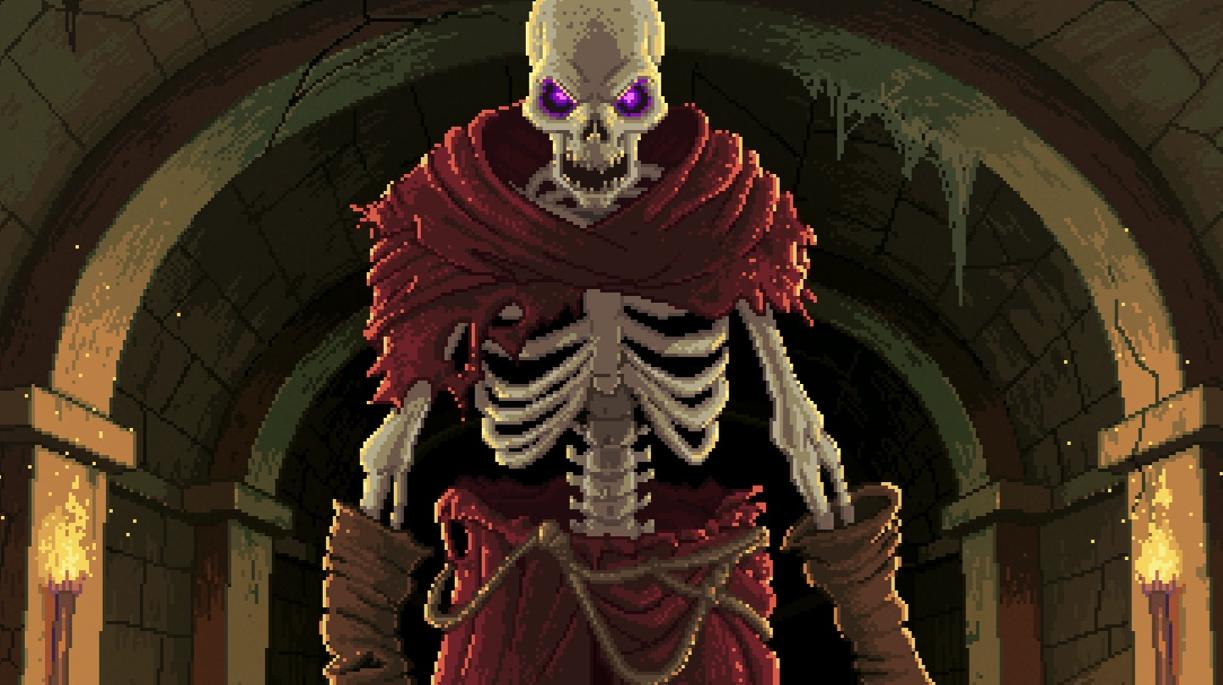 Uno scheletro guerriero di The Crazy Hyper-Dungeon Chronicles