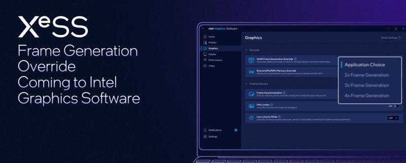 La nuova interfaccia XeSS 3 con multi-frame su Intel Graphics La nuova interfaccia XeSS 3 con multi-frame su Intel Graphics