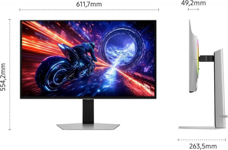 Dimensioni del Samsung Odyssey OLED G6 Dimensioni del Samsung Odyssey OLED G6