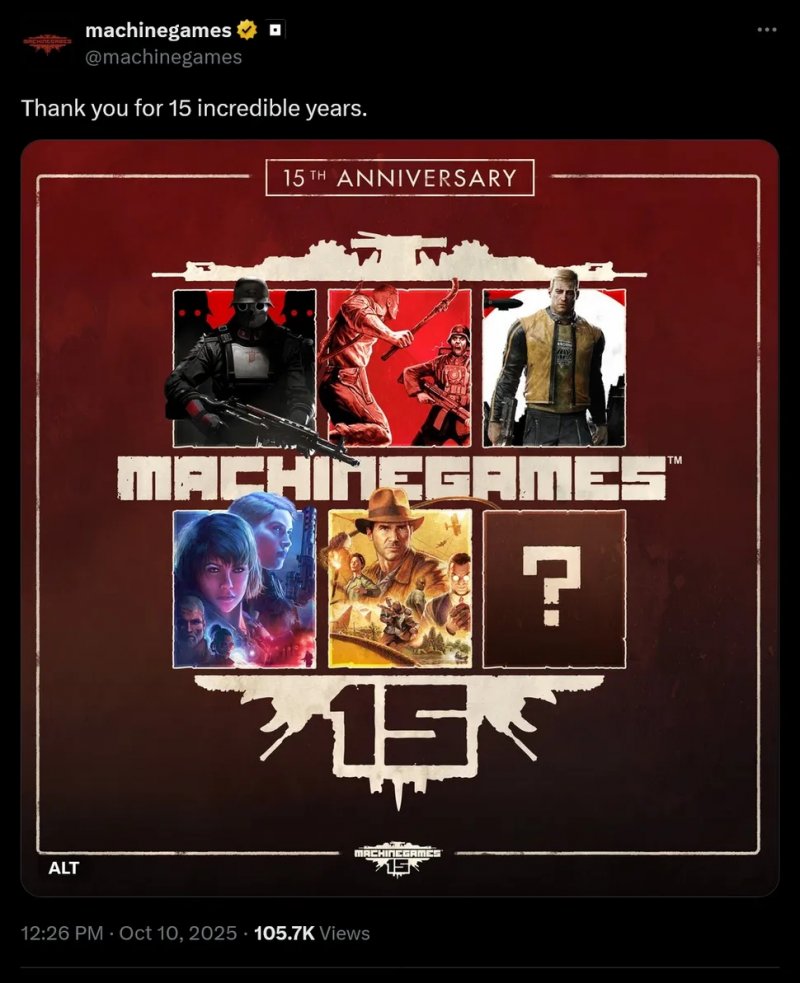 Il post social di MachineGames