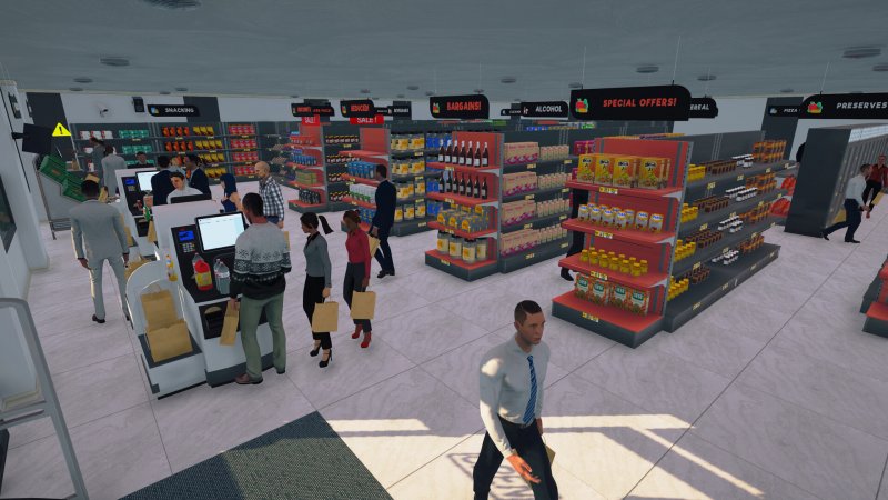 Acquirenti in Supermarket Simulator