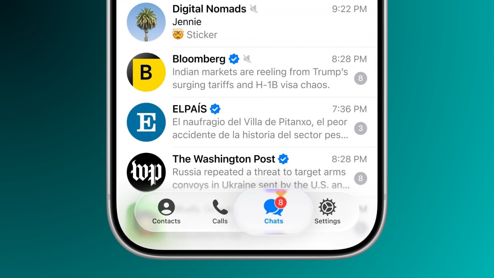 Telegram Liquid Glass